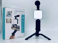 Premium Quality Portable Tripod stand with a light and microphone