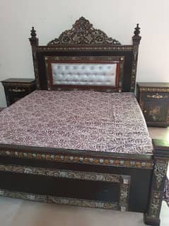 Queen Bed with side tables