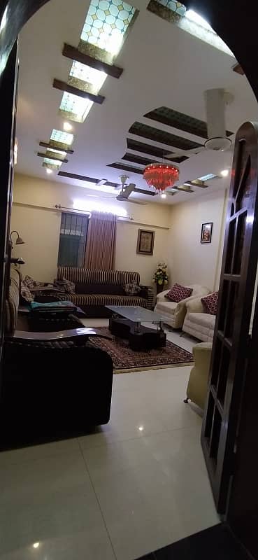 In North Nazimabad Prime Location 1st Floor 1600 Square Feet Flat 3 Bed Drawing Dinning 2 Side Corner Flat With Covered Leased Parking 0