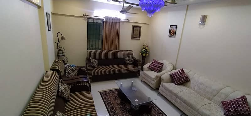 In North Nazimabad Prime Location 1st Floor 1600 Square Feet Flat 3 Bed Drawing Dinning 2 Side Corner Flat With Covered Leased Parking 14