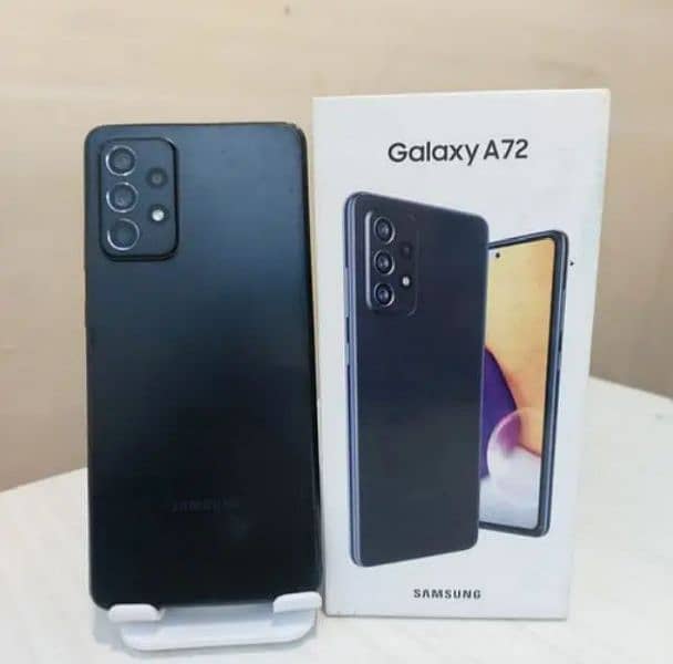 Samsung A72 with box for sale 2