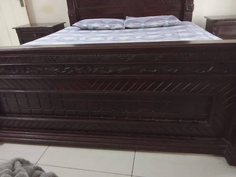 100% pure wooden bed and shelf 6