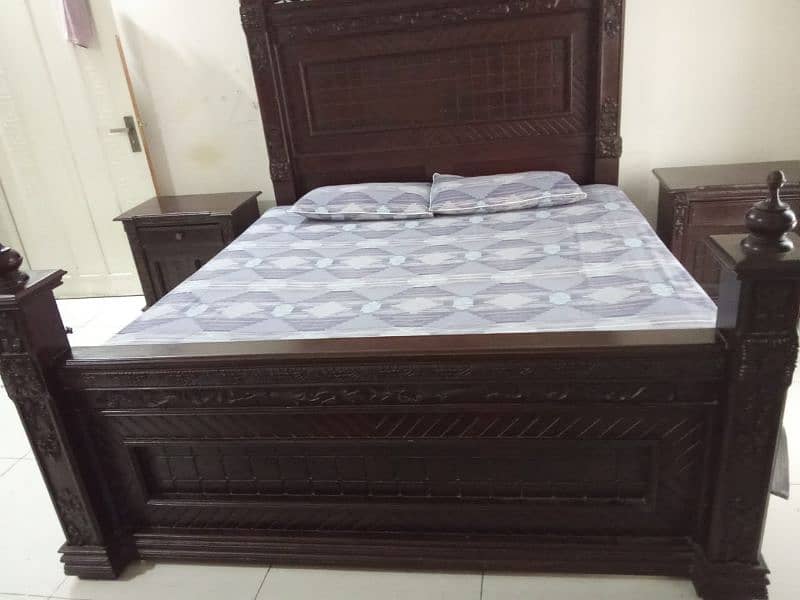 100% pure wooden bed and shelf 8