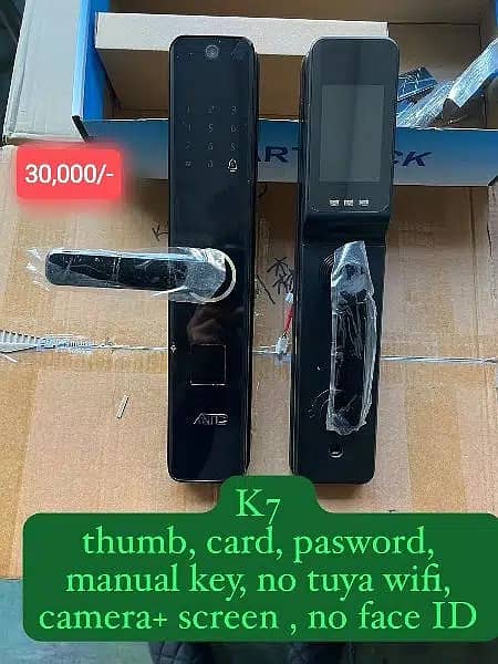 Smart Wifi Fingerprint wooden, glass door lock 6