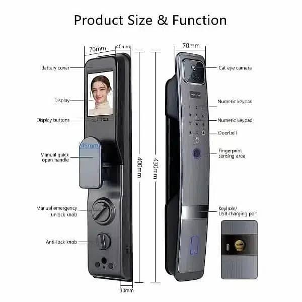 Smart Wifi Fingerprint wooden, glass door lock 14