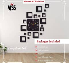 Analog stylish wooden wall clock 0