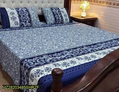 crystal cotton printed double bedsheet