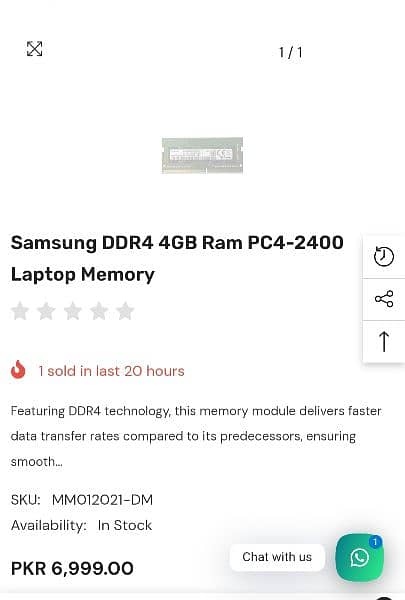 SAMSUNG 4GB DDR4 RAM 2