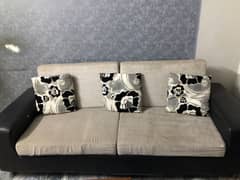 Grey and black 6 Seater Sofa set 0