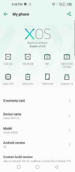 Infinix hot 10 6gb 128gb for sale 0