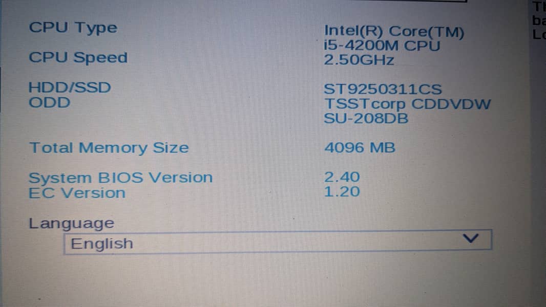 Toshiba i5 4th Generation 4/500GB 9