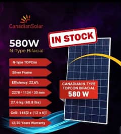 Canadian bificial 580watt p type