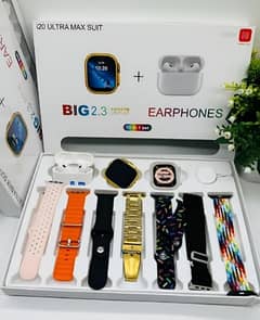 7 Straps + Airpod Pro 2 20 Ultra Max Suit Gold edition ultra 49 MM