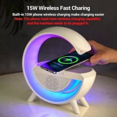 G Shape Colorful Lamp , Wireless Charger & Speaker