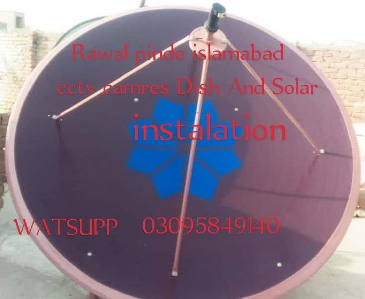 CCTV۔ Solar panel and Dish insttalion] 2