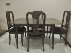 American dining table with four Solid wooden chairs 0