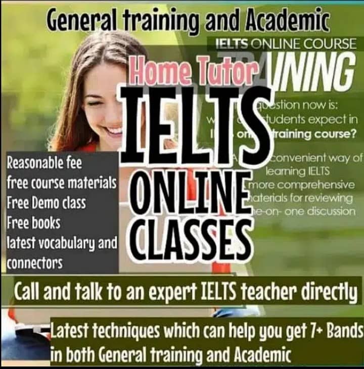 IELTS ONLINE CLASSES OR HOME TUITION 0