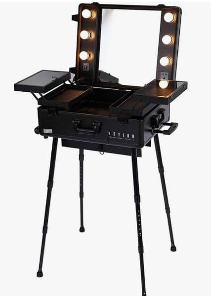 Makeup Train Stand case Cosmetics Station Makeup Artist Salon Trolley 0