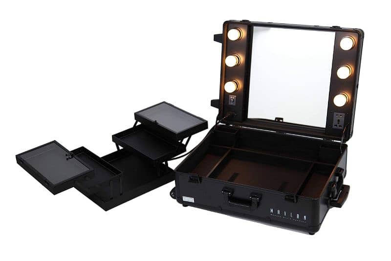 Makeup Train Stand case Cosmetics Station Makeup Artist Salon Trolley 8