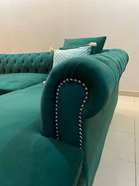 L Shape Sofa | 7 seater sofa | seven seater sofa | velvet sofa 5