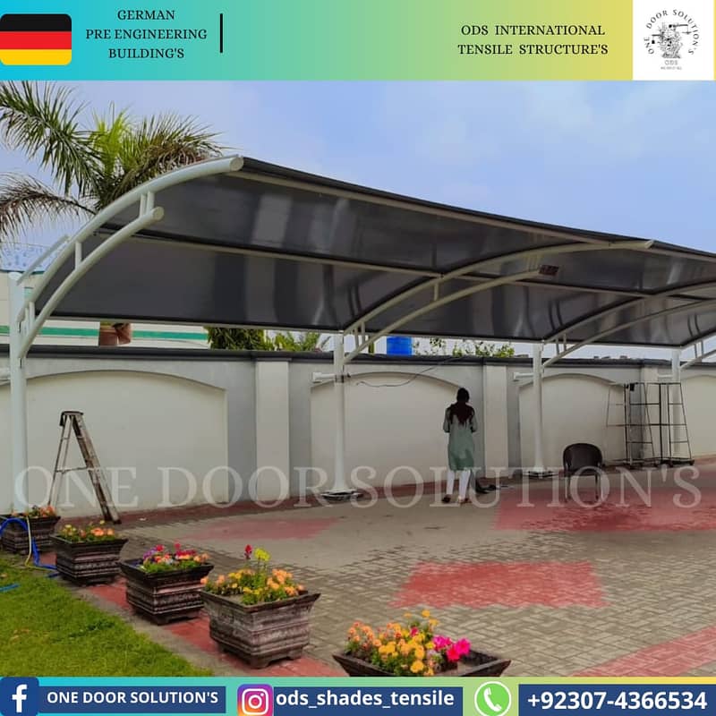 Tensile Car Parking / Car Porch Shed / Cafe Roofing / Pole Shed 5