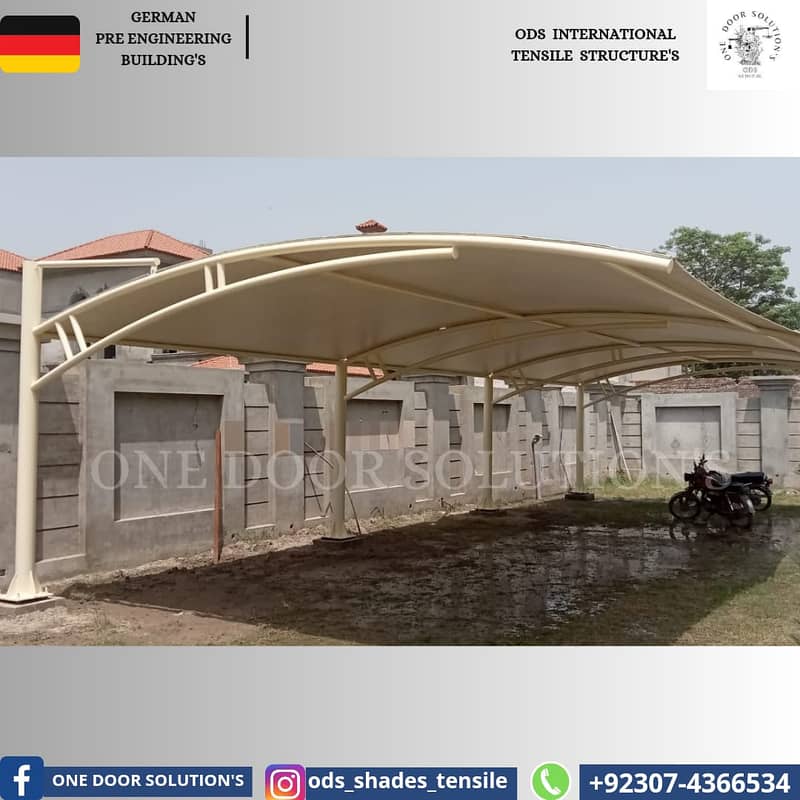 Tensile Car Parking / Car Porch Shed / Cafe Roofing / Pole Shed 6