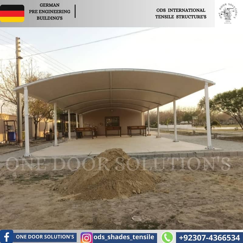 Tensile Car Parking / Car Porch Shed / Cafe Roofing / Pole Shed 8