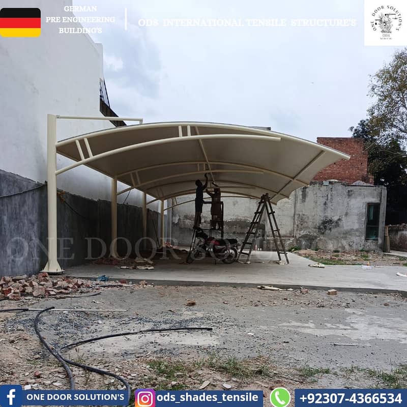 Tensile Car Parking / Car Porch Shed / Cafe Roofing / Pole Shed 10