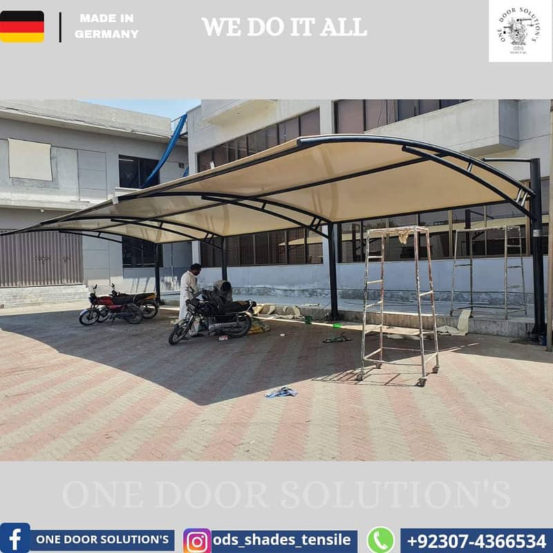 Tensile Car Parking / Car Porch Shed / Cafe Roofing / Pole Shed 17