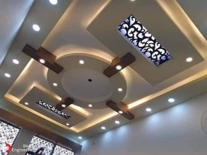 False Ceiling,Gypsum Board,3D Wallpaper,Vinyle Wood Floor,Pvc,Blinds 17