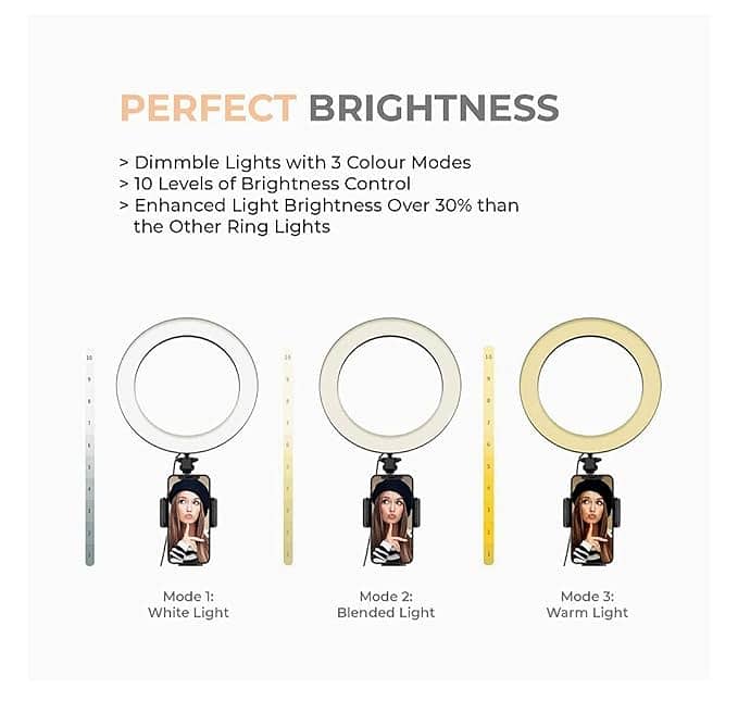 XD-260 26cm Round Selfie Stick Photography Ring Light for YouTube,Tak 1