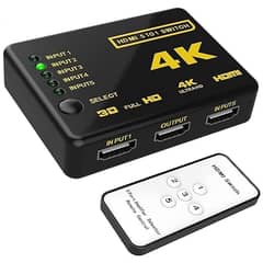 Microware 5 in1 4K HDMI Switch Splitter,Intelligent 5-Port HDMI