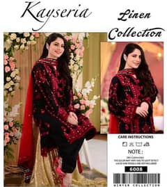 3 pics unstitched lown unbodered suit women 03281122399 0