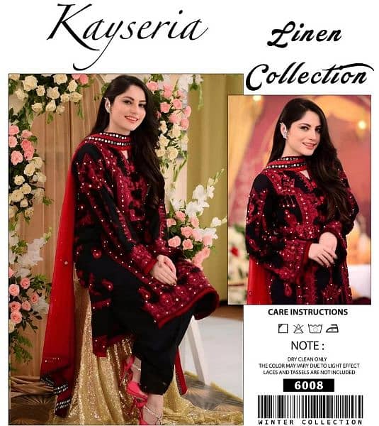 3 pics unstitched lown unbodered suit women 03281122399 0