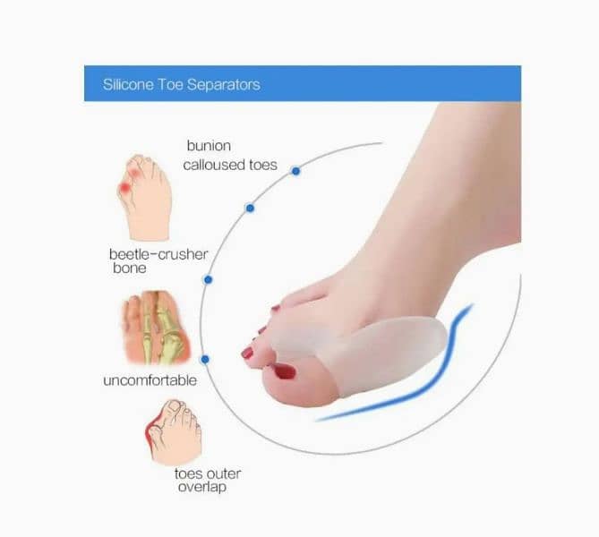 Alexvyan Toe straightener + 1 Pair Silicone Gel Bunion Protector Toe 6