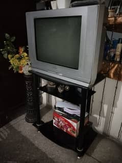 Samsung TV 24" with trolley urgent sale #Television 9000 final dono ka