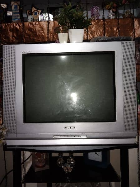 Samsung TV 24" with trolley urgent sale #Television 9000 final dono ka 1