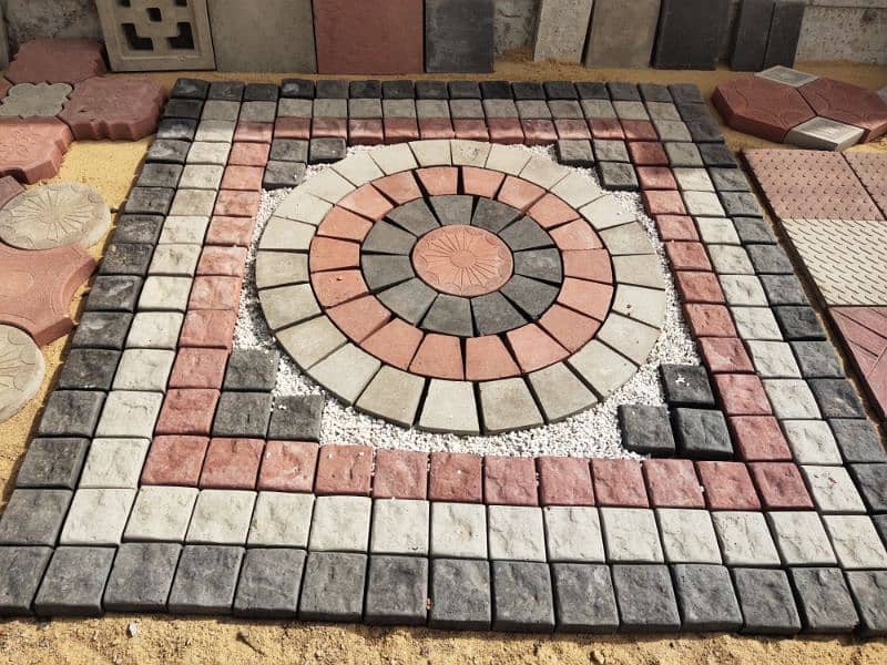 Fan shaped Paver|outdoor tiles|paving stone|Tuff tiles | Flooring 9