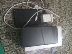 mob with charger and box and data cable