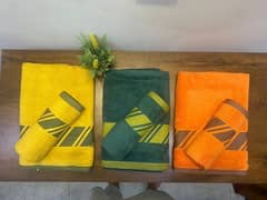 Bath towel set of 1 bath towel and 1 hand towel