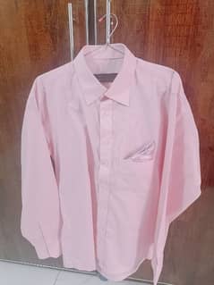 Formal Shirt For Men's in Mustard Pink Color,Collar Size 17.5"