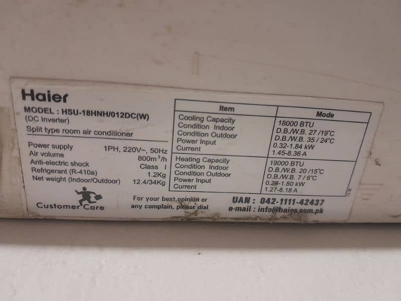 Haier Split 1.5 ton DC Inverter 3