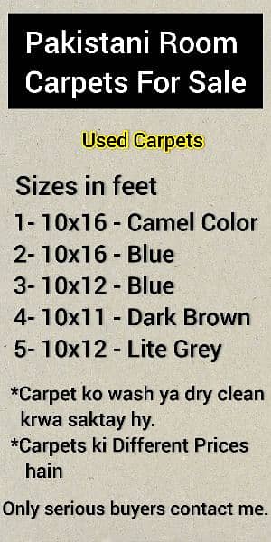 Pakistani Room Carpet (10x16ft) For Sale 11