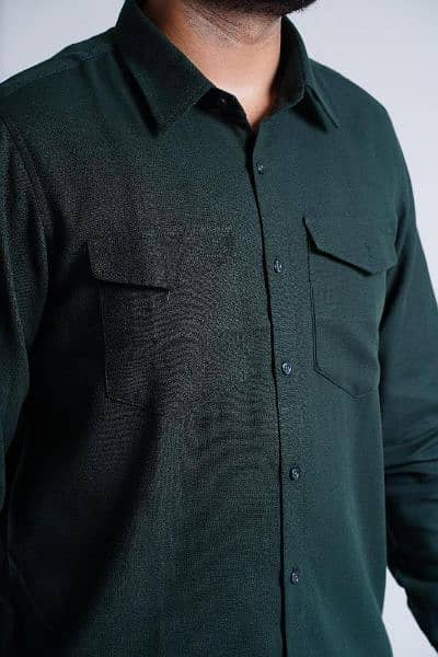 1 Pc men's premium cotton jacquard shirt. 1