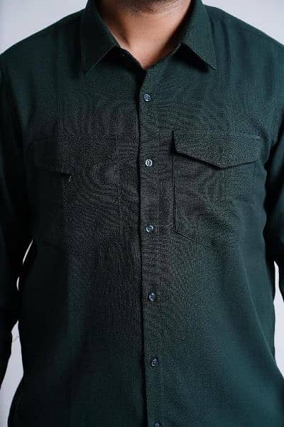 1 Pc men's premium cotton jacquard shirt. 6