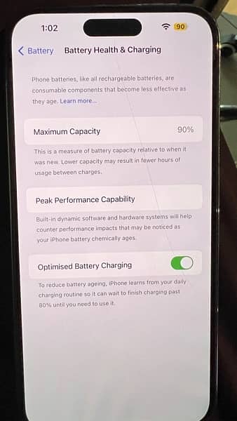 iphone 14 pro max 256gb Jv deep purple color 90% Battery Health 15