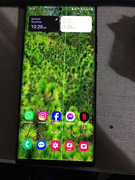 Note 20 ultra Green line 0