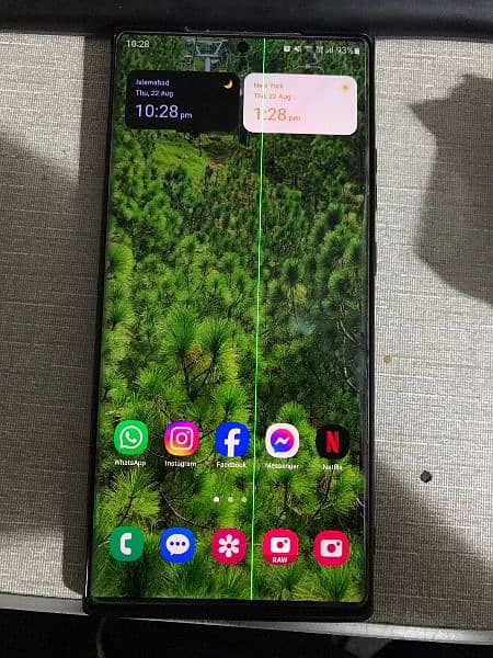 Note 20 ultra Green line 1