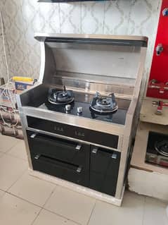 import ed cooking range with heavy power hood