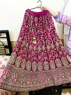 wine colour lehenga